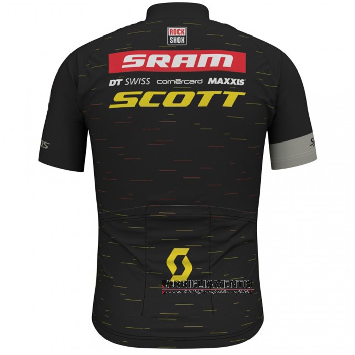 Abbigliamento Scott Sram 2020 Manica Corta e Pantaloncino Con Bretelle Nero - Clicca l'immagine per chiudere